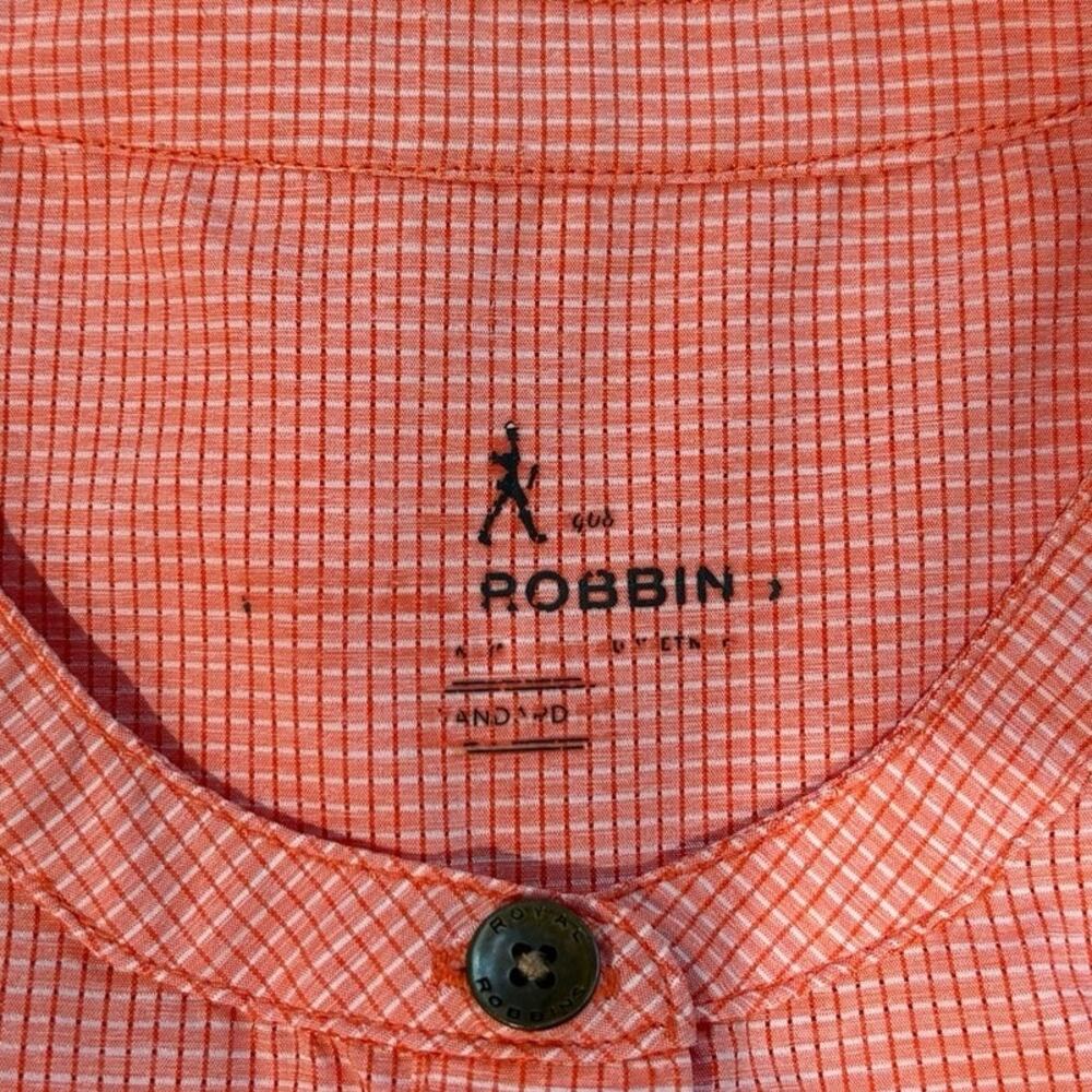 Robbin Jean Sleeveless Outdoor Fishing Shirt Coral Gingham Utility Top Women L - Picture 5 of 9